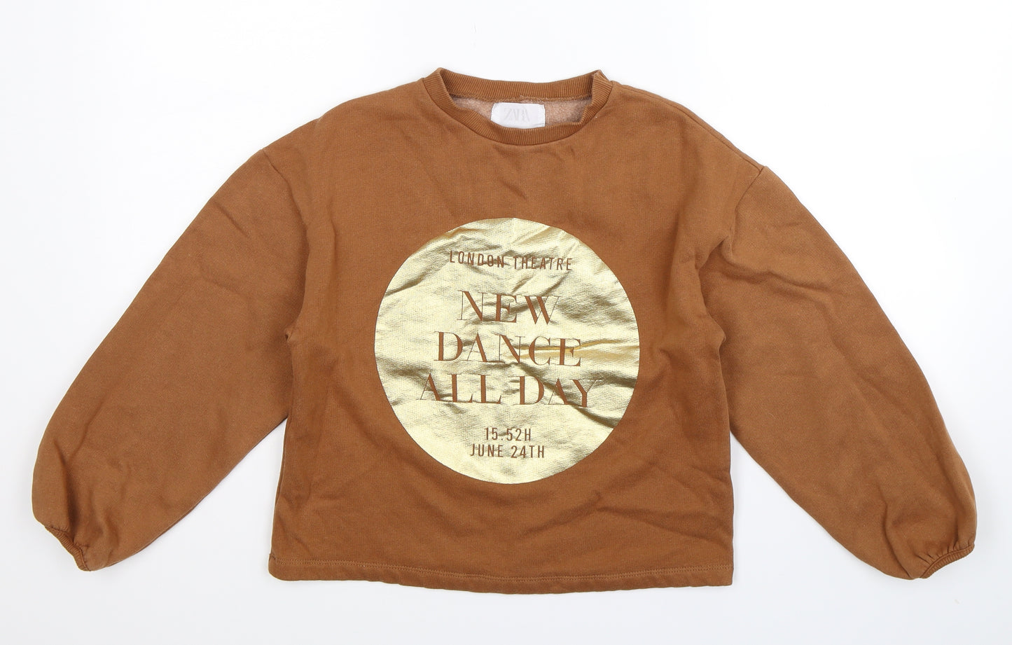 Zara Girls Brown   Pullover Sweatshirt Size 10-11 Years