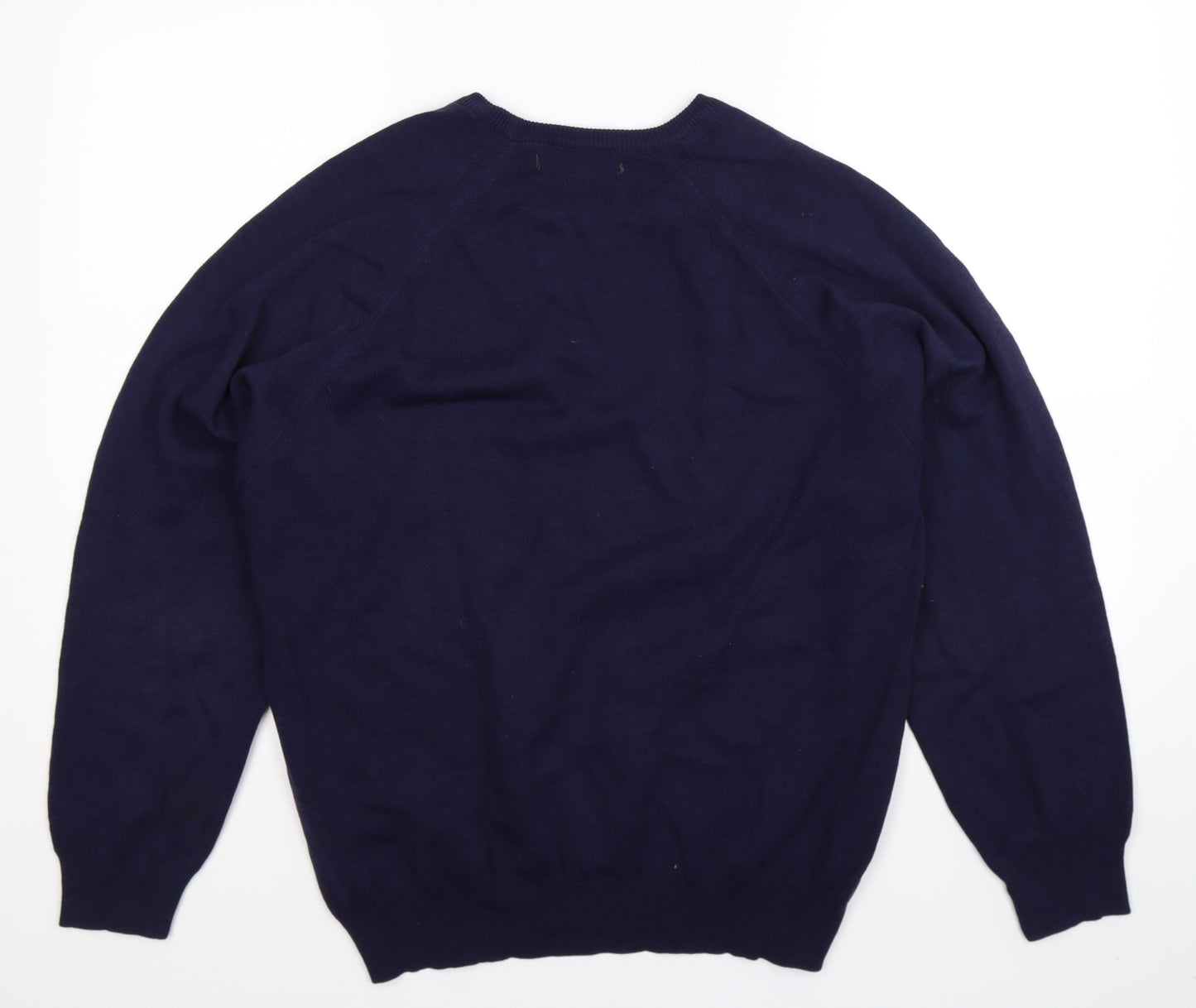 Mens Classic Mens Blue  Knit Pullover Jumper Size M