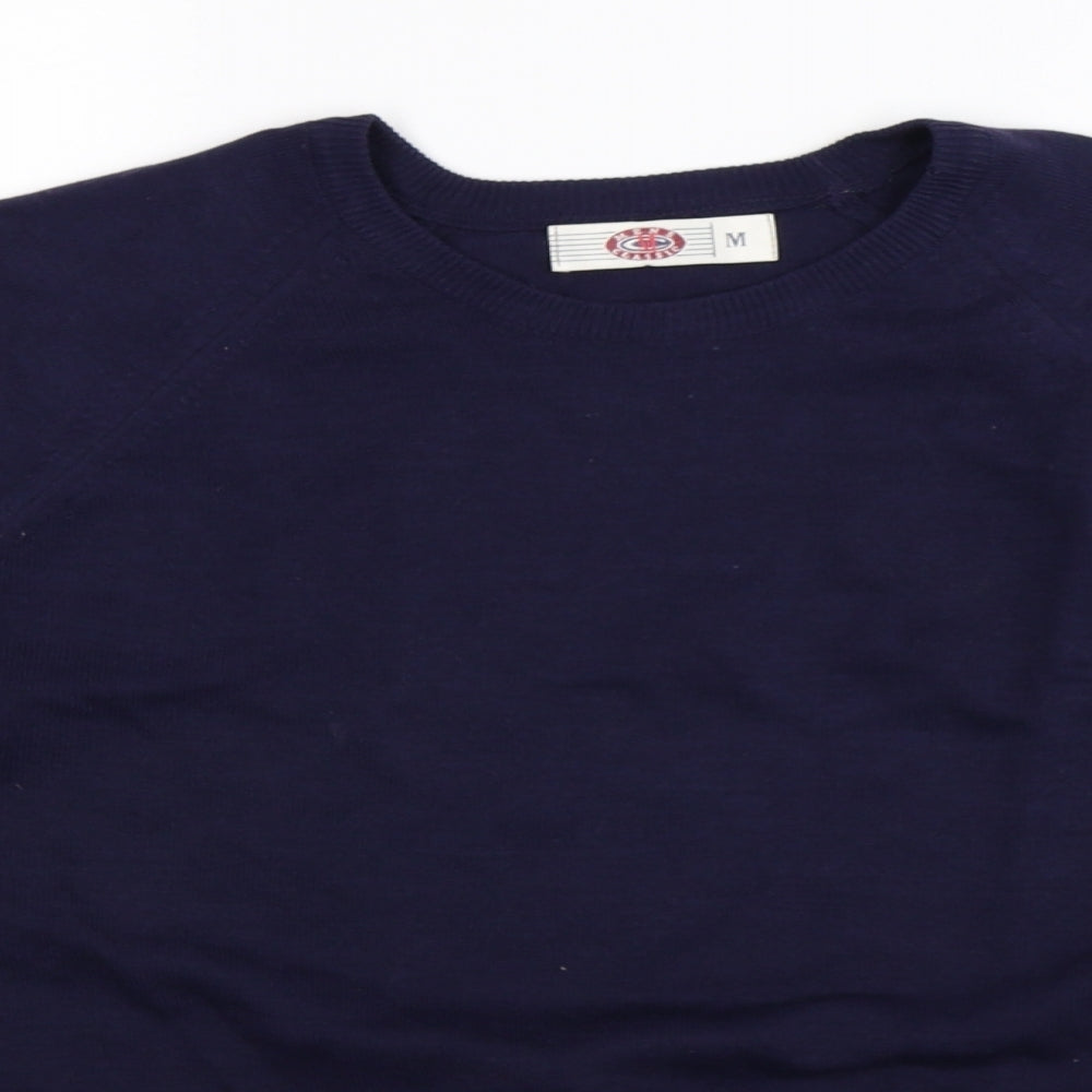 Mens Classic Mens Blue  Knit Pullover Jumper Size M