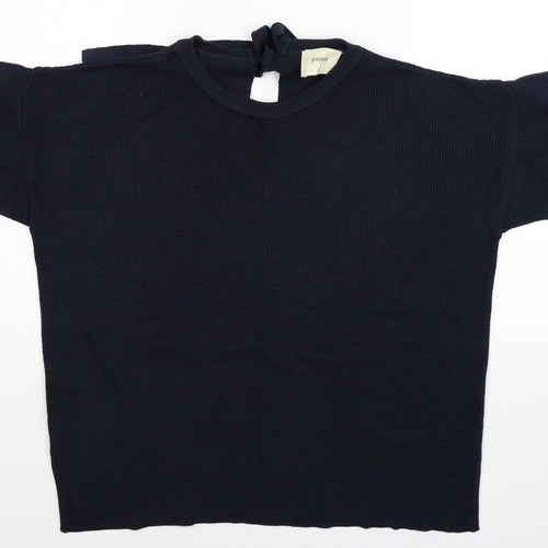Papaya Womens Blue  Knit Pullover Jumper Size M