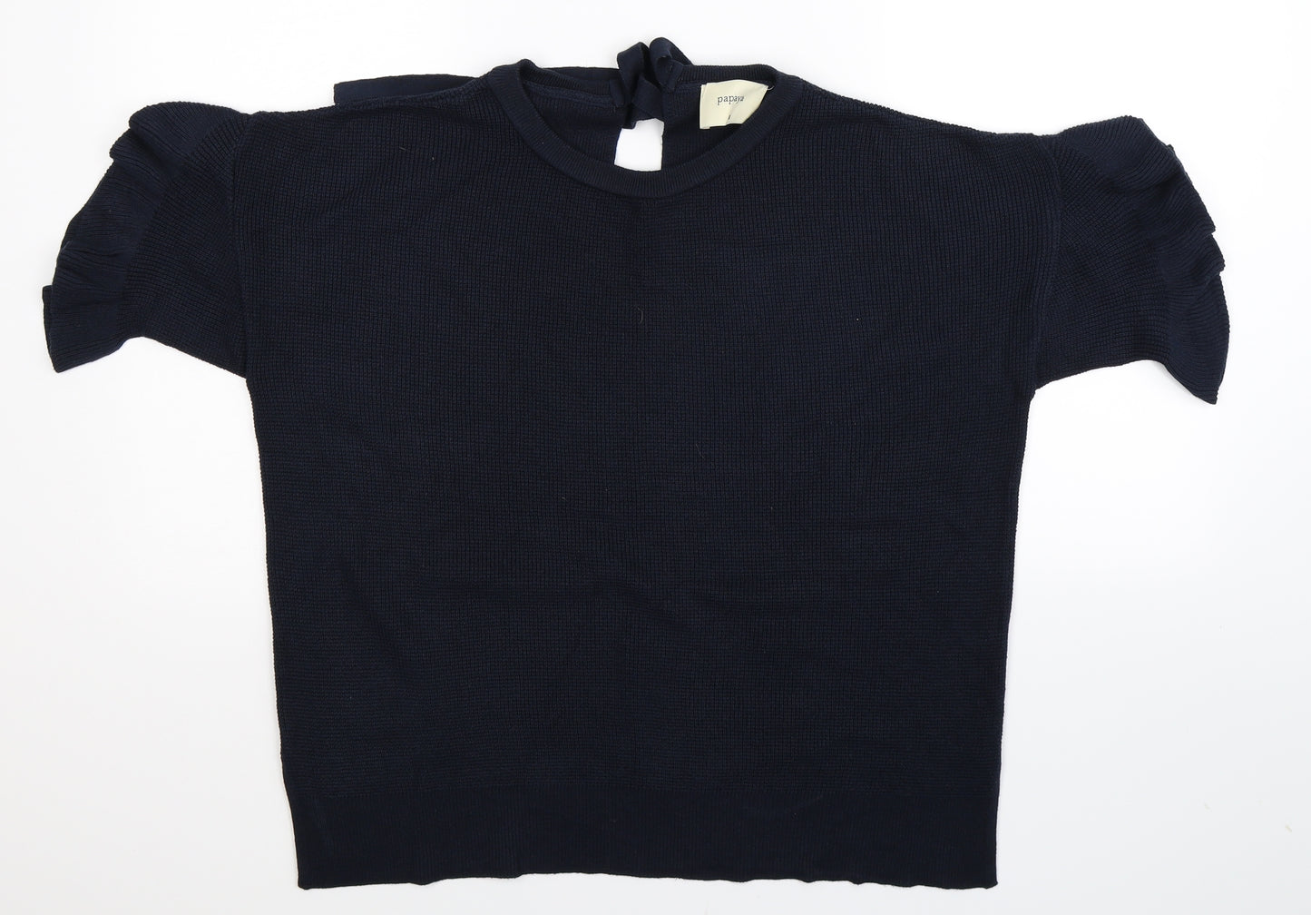 Papaya Womens Blue  Knit Pullover Jumper Size M