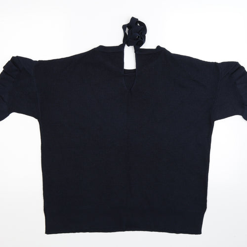 Papaya Womens Blue  Knit Pullover Jumper Size M