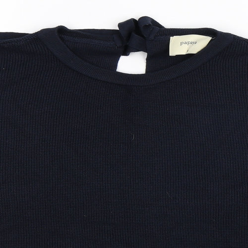 Papaya Womens Blue  Knit Pullover Jumper Size M