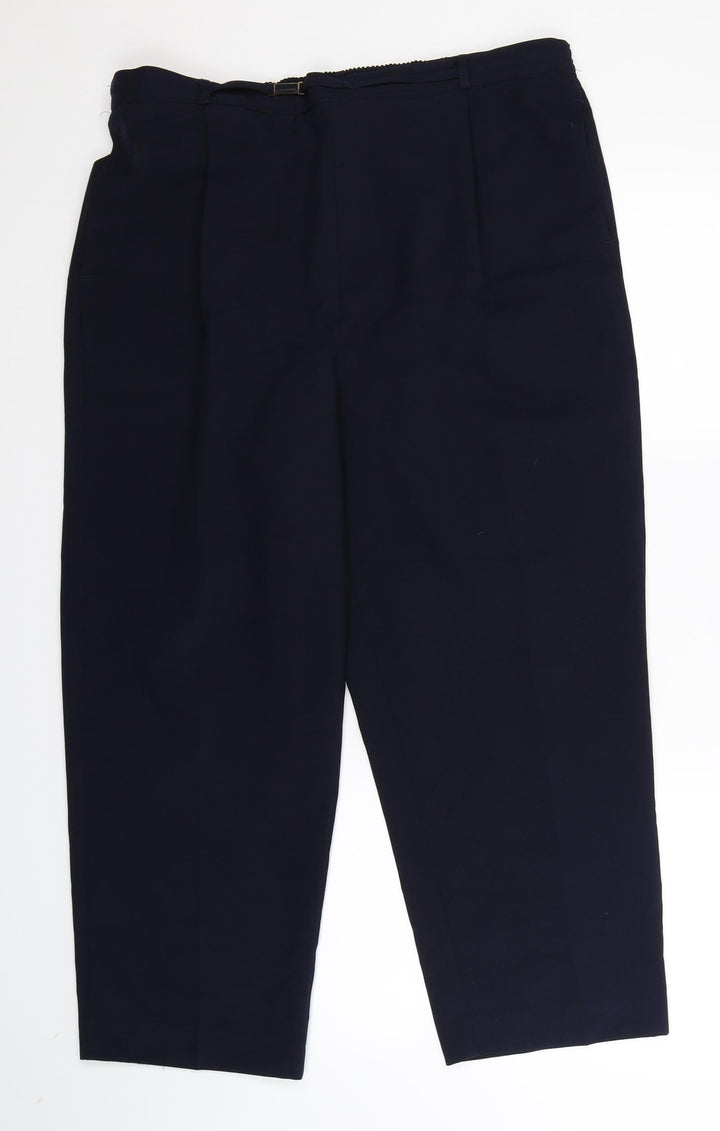 BM Womens Blue Trousers Size 14 L25 in