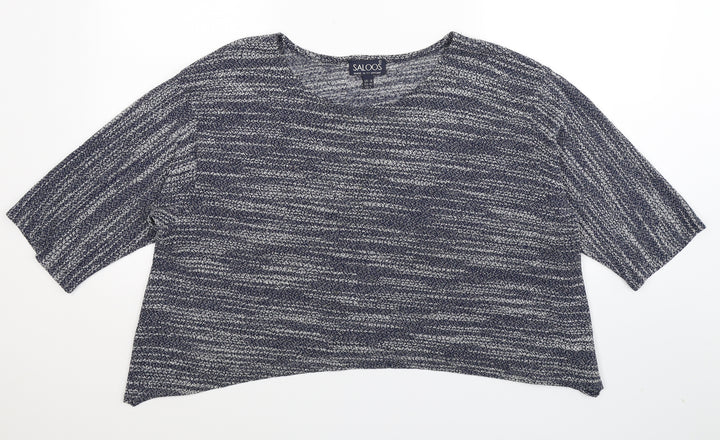 Saloos Womens Blue Pullover Jumper Size 16 - Crop