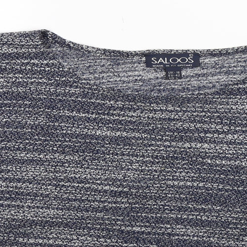 Saloos Womens Blue   Pullover Jumper Size 16  - Crop
