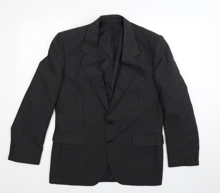House of Fraser Mens Black Striped Jacket Suit Jacket Size 40
