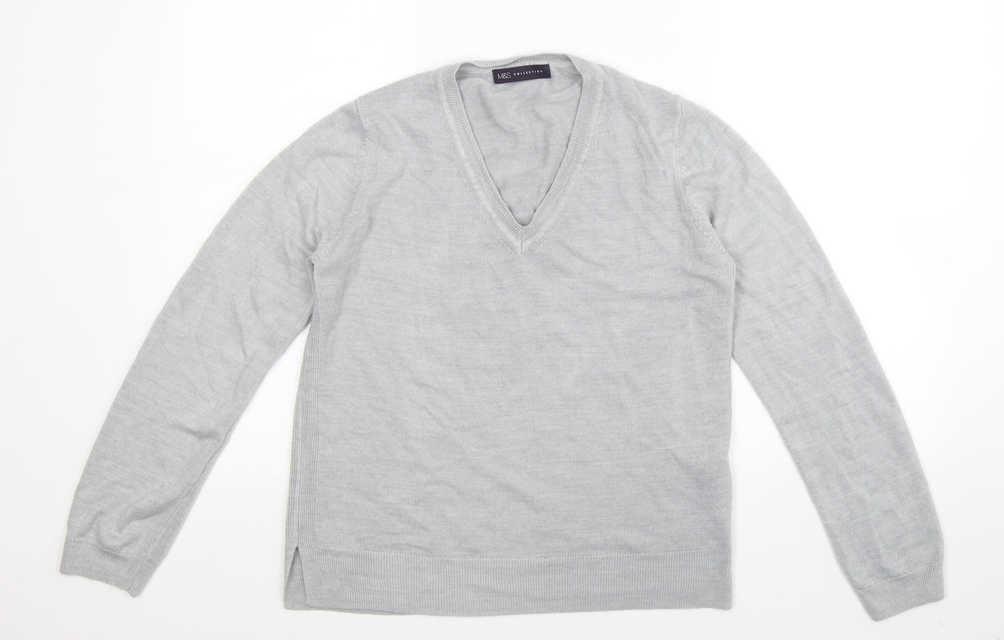 Marks and Spencer Womens Grey  Knit Pullover Jumper Size 12