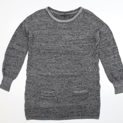 Betty Jackson Womens Grey  Knit Pullover Jumper Size 14  - Oversized