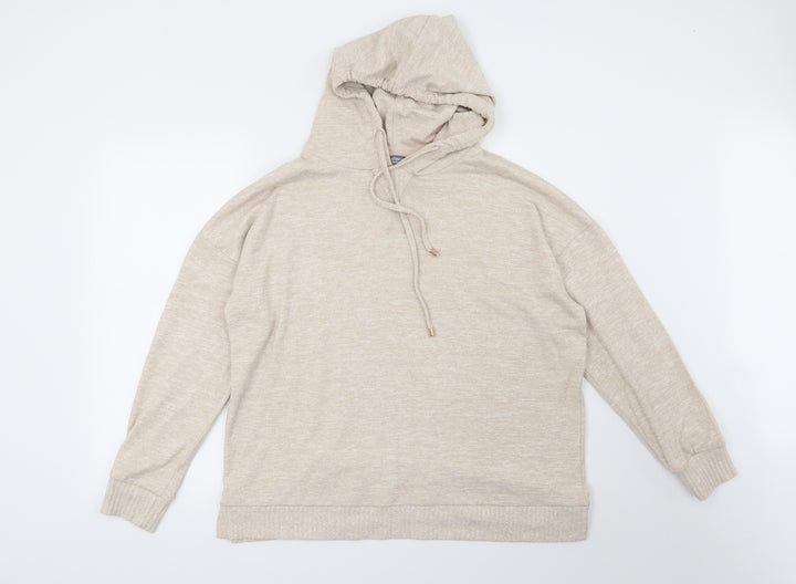 Nutmeg Womens Beige Pullover Hoodie Size 14