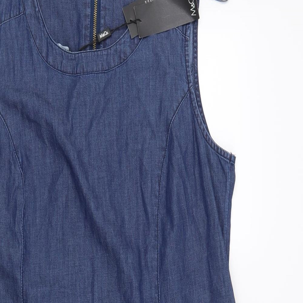 M&Co Womens Blue   Shift  Size 14