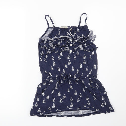 NEXT Girls Blue   Basic T-Shirt Size 8 Years  - Boat
