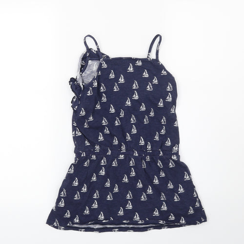 NEXT Girls Blue   Basic T-Shirt Size 8 Years  - Boat