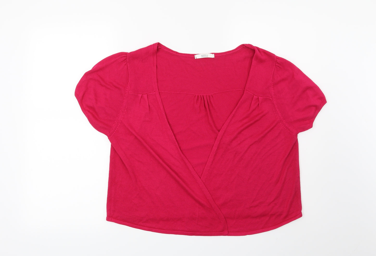 Marks and Spencer Womens Pink   Shrug Jumper Size 20