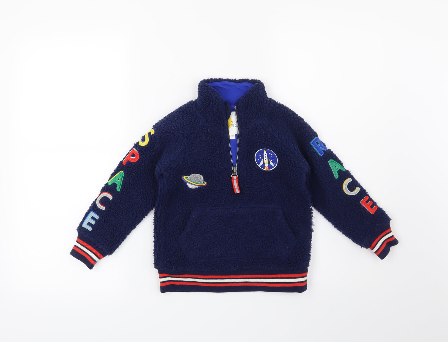Mini Boden Boys Blue   Pullover Sweatshirt Size 3-4 Years  - Space Race
