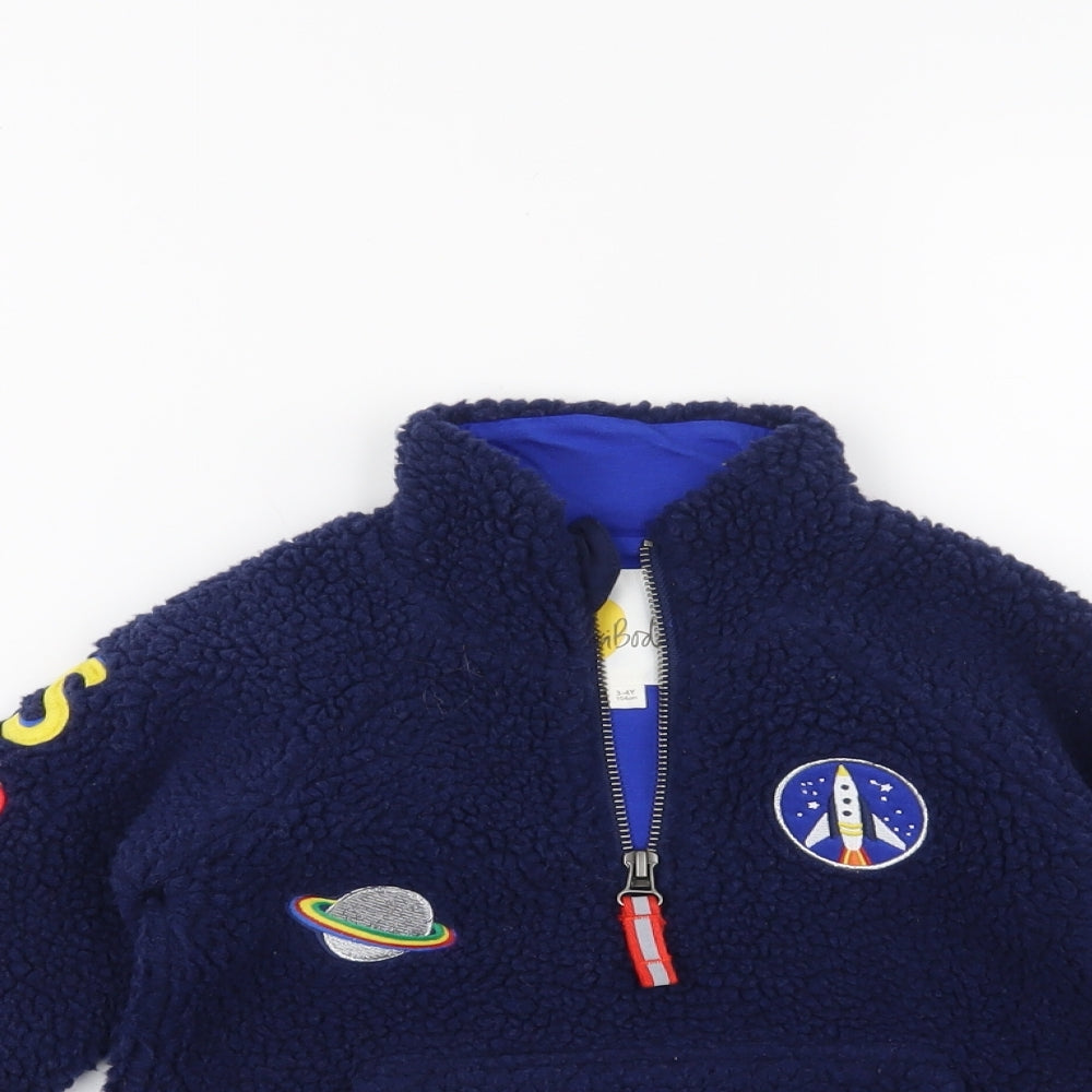 Mini Boden Boys Blue   Pullover Sweatshirt Size 3-4 Years  - Space Race
