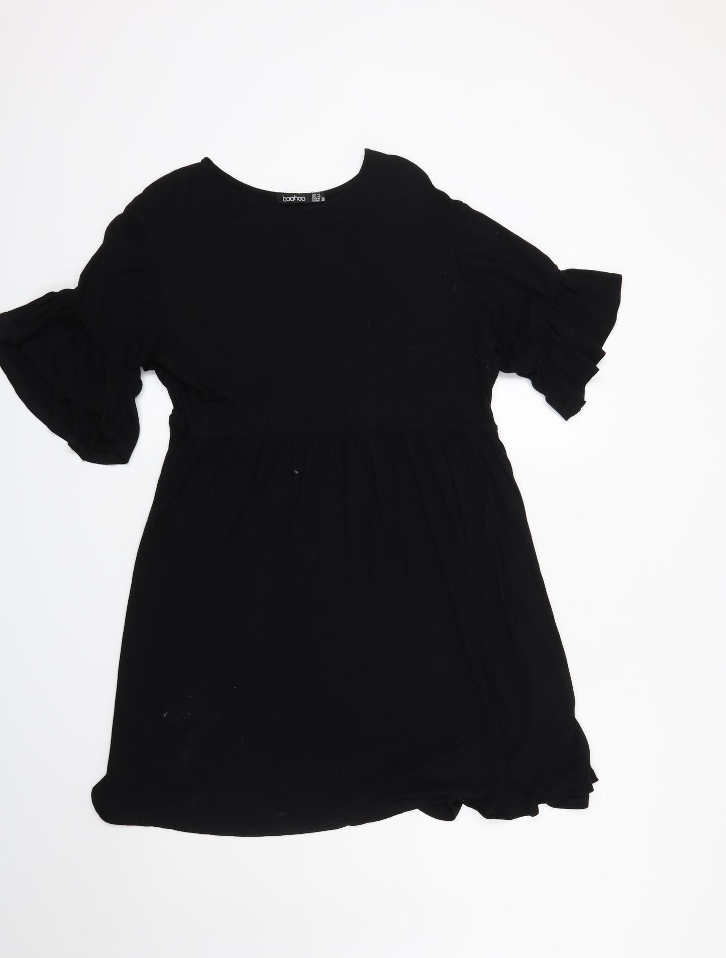Boohoo Womens Black   T-Shirt Dress  Size 14