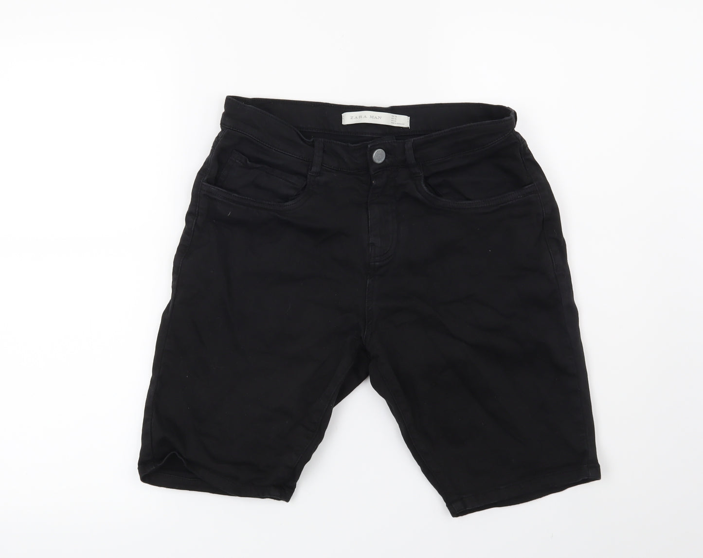 Zara Mens Black   Bermuda Shorts Size 28 in