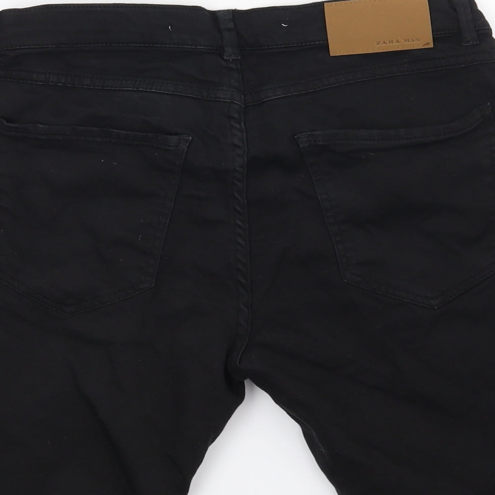 Zara Mens Black   Bermuda Shorts Size 28 in