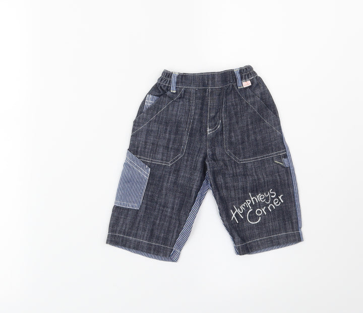 Mothercare Boys Blue Cargo Jeans Size 3-6 Months