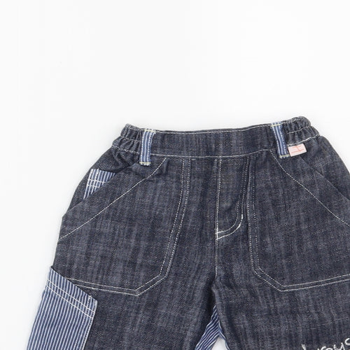 Mothercare Boys Blue   Cargo Jeans Size 3-6 Months