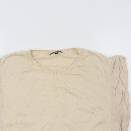 Warehouse Womens Beige   Pullover Jumper Size 8