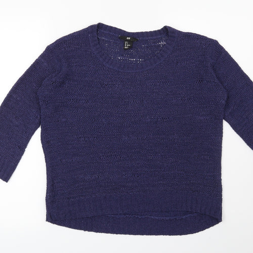 H&M Womens Blue   Pullover Jumper Size S