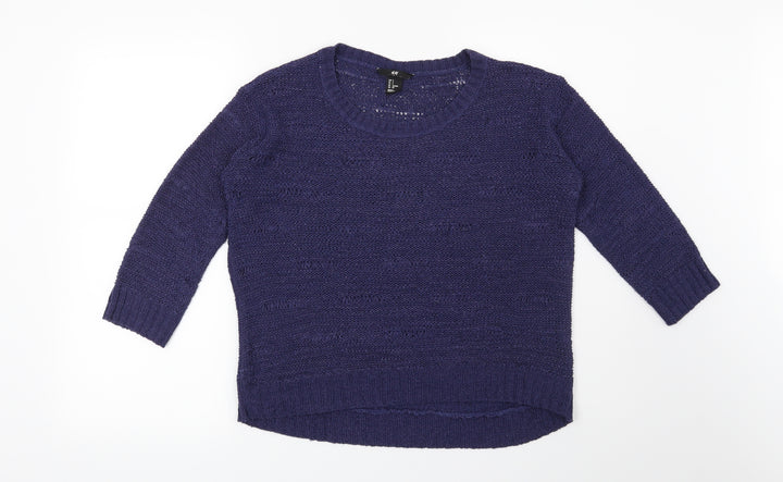H&M Womens Blue   Pullover Jumper Size S