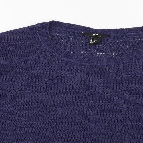 H&M Womens Blue   Pullover Jumper Size S
