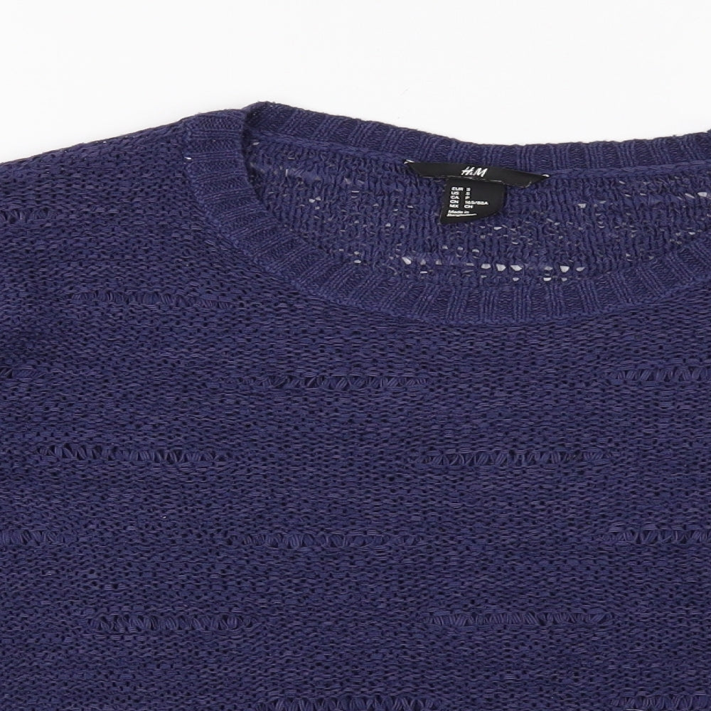 H&M Womens Blue   Pullover Jumper Size S