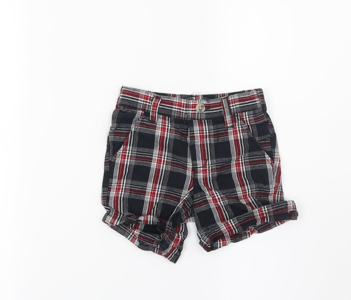 Joseph Abboud Boys Black Check  Bermuda Shorts Size 2 Years