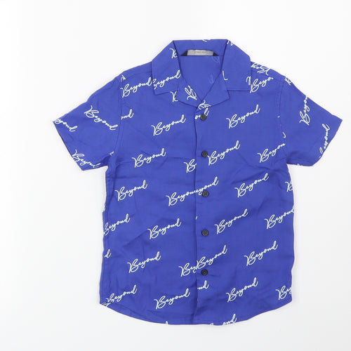 George Boys Blue   Basic Button-Up Size 4-5 Years  - Beyond