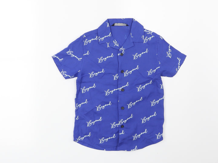 George Boys Blue Basic Button-Up Size 4-5 Years - Beyond