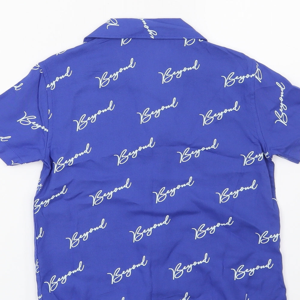 George Boys Blue   Basic Button-Up Size 4-5 Years  - Beyond