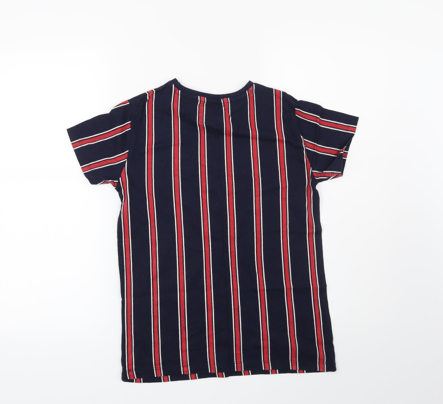 Threadboys Boys Blue Striped  Basic T-Shirt Size 11-12 Years
