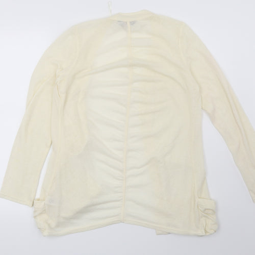 Miss Selfridge Womens Beige Geometric  Cardigan Jumper Size 14