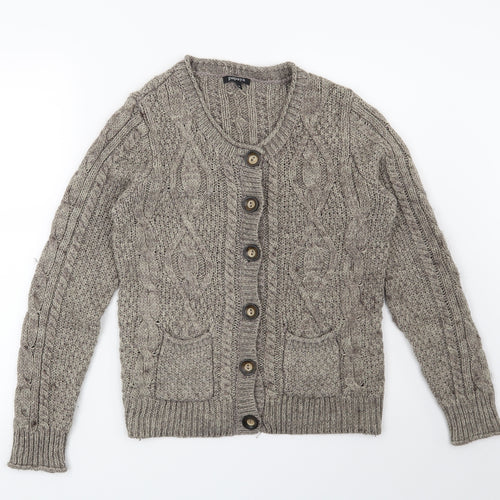Papaya Womens Brown   Cardigan Jumper Size 10