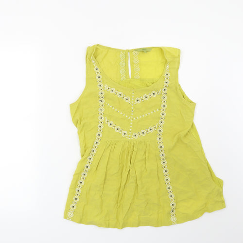 NEXT Womens Green Geometric  Basic Blouse Size 12