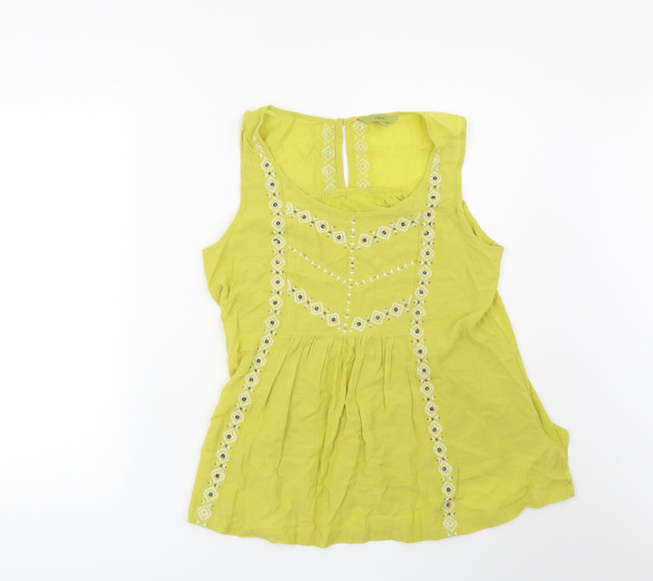 NEXT Womens Green Geometric  Basic Blouse Size 12