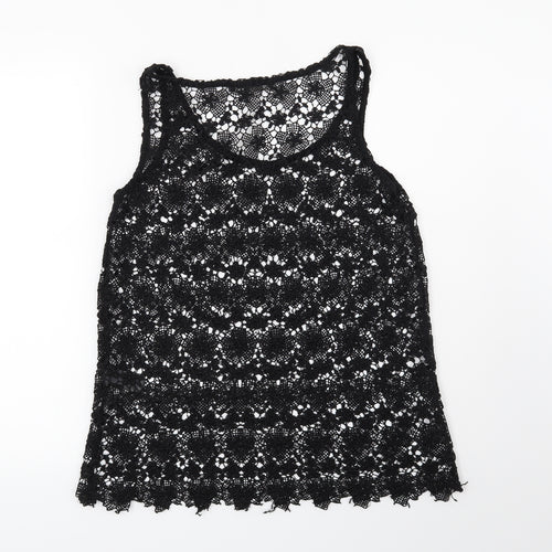 NEXT Womens Black Floral  Basic Blouse Size 8