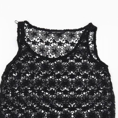 NEXT Womens Black Floral  Basic Blouse Size 8