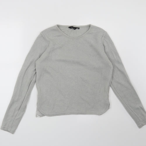 New Look Womens Grey   Pullover Sweatshirt Size 8