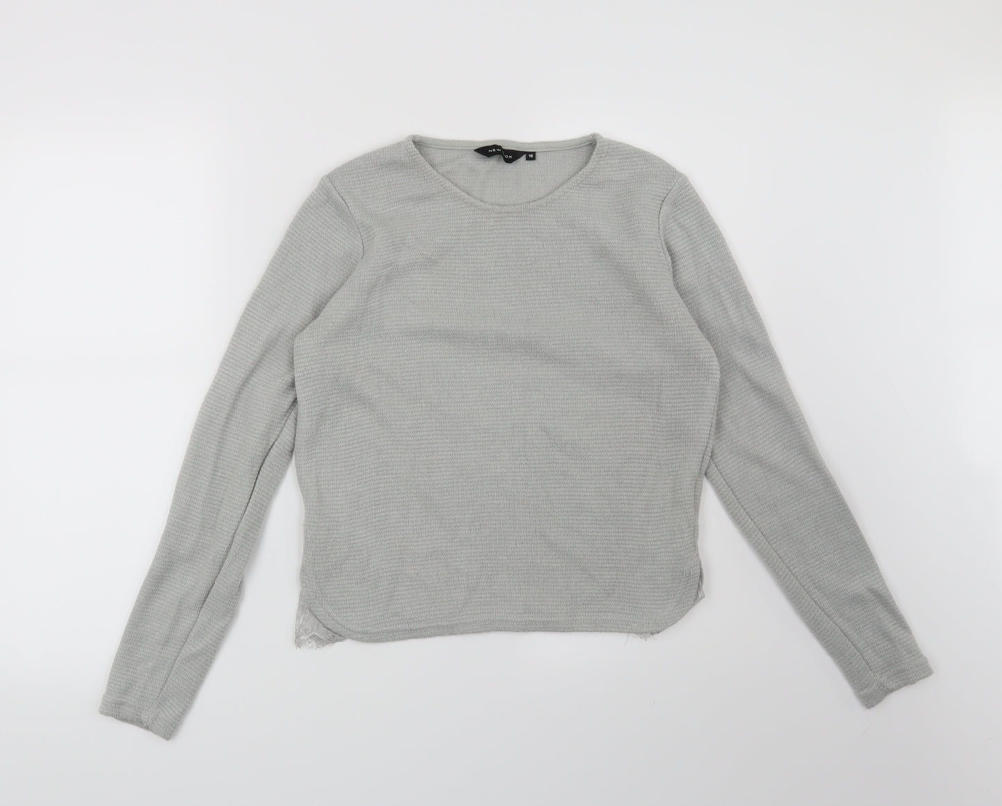New Look Womens Grey   Pullover Sweatshirt Size 8