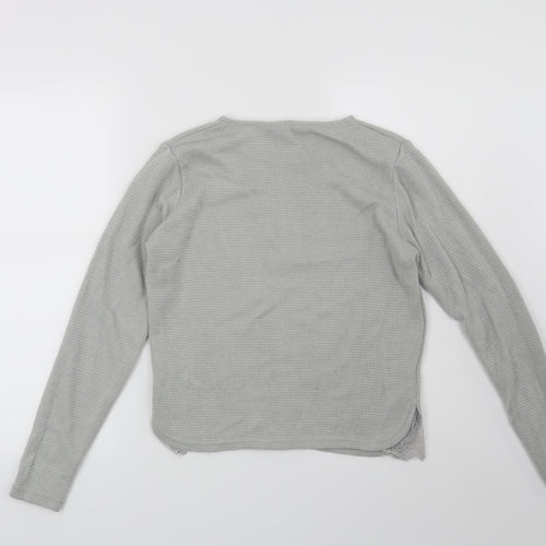 New Look Womens Grey   Pullover Sweatshirt Size 8