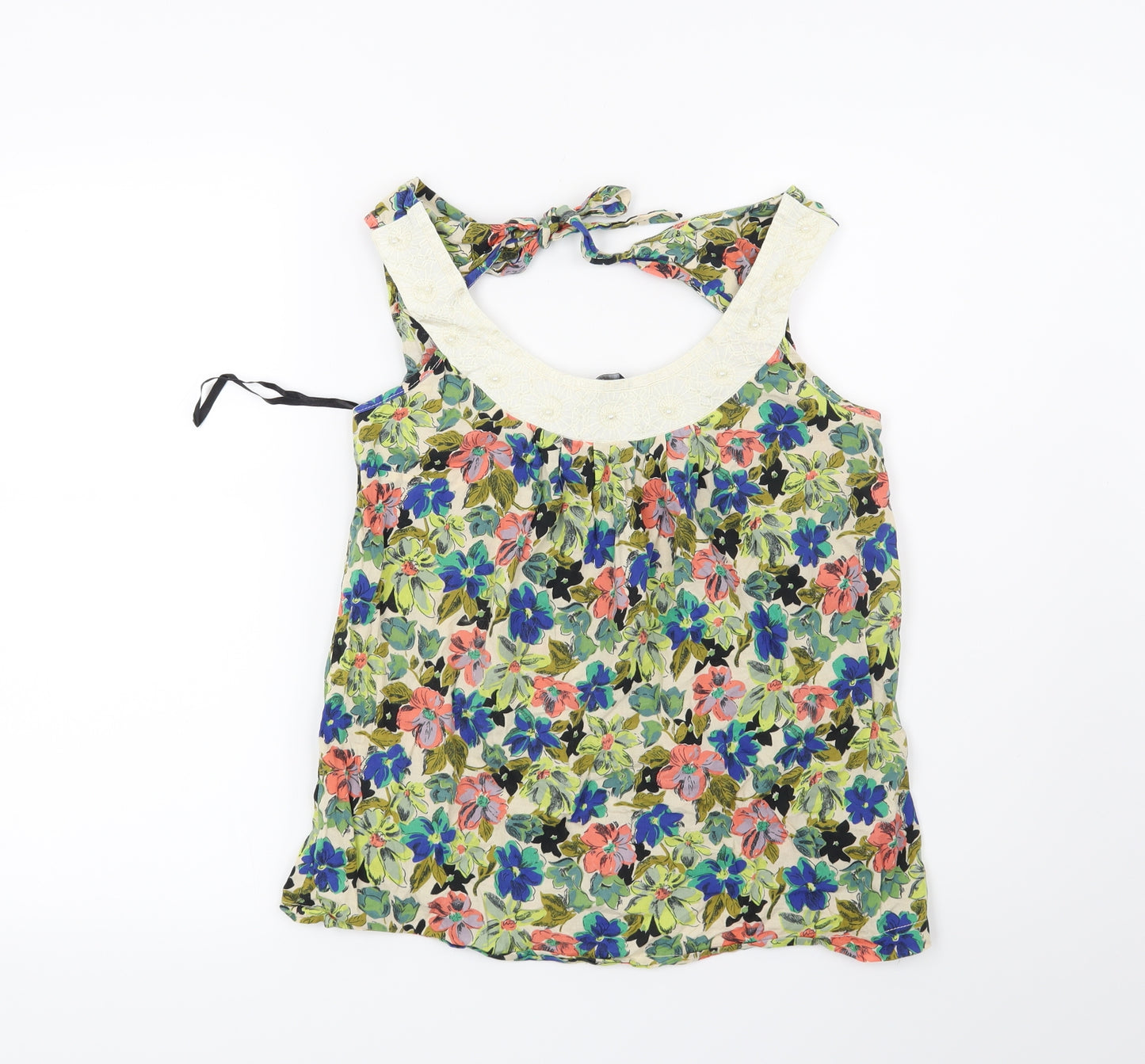 Dorothy Perkins Womens Green Floral  Basic Blouse Size 8