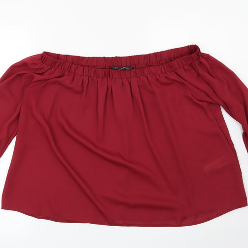 Cameo Rose Womens Red   Basic Blouse Size 10