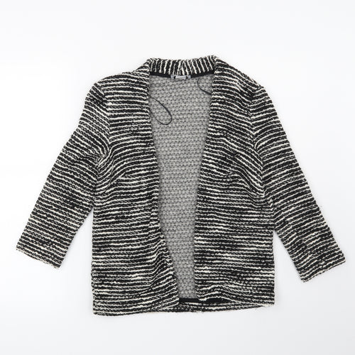 H&M Womens Black Striped  Jacket Blazer Size XS