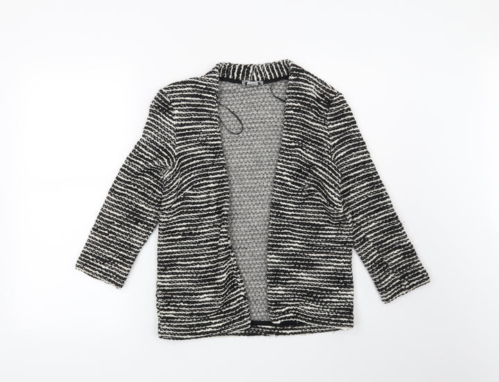 H&M Womens Black Striped Jacket Blazer Size XS