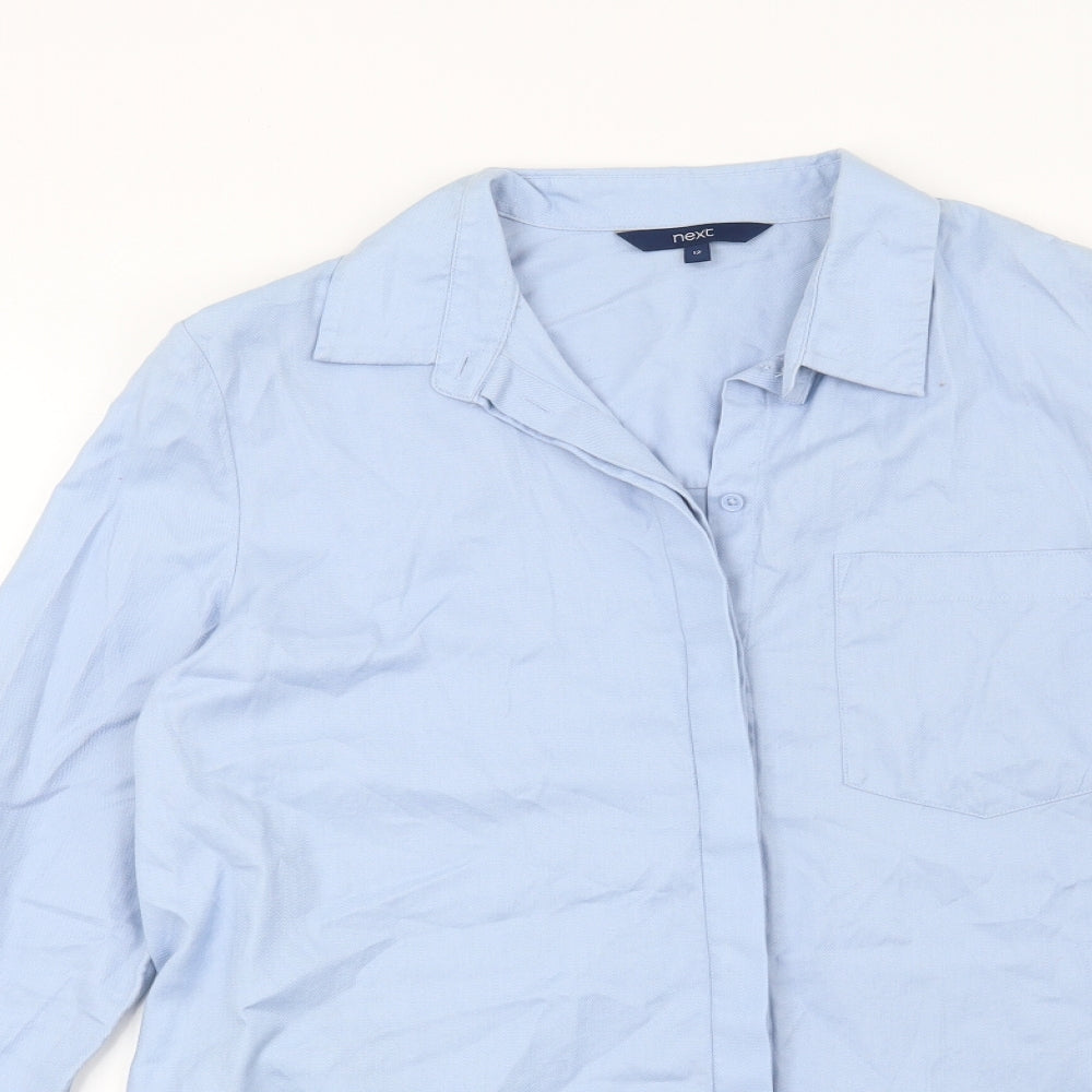 NEXT Womens Blue   Basic Button-Up Size 12
