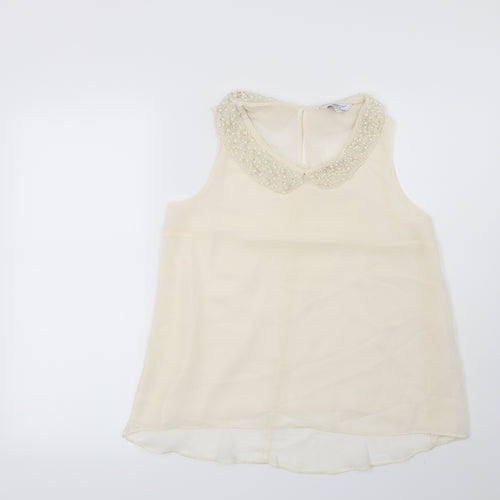 New Look Womens Beige   Basic Blouse Size 10